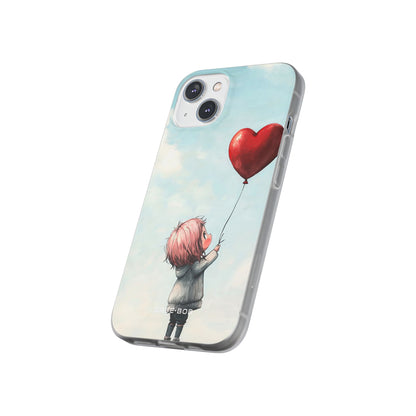 Heart Balloon Glow iPhone 14 Case - Soft