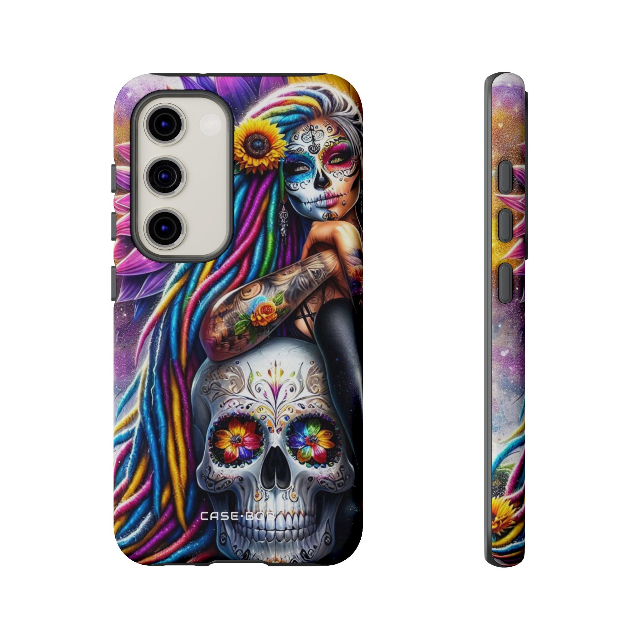 Sunflower Skull Glow Samsung S23 Case - Tough