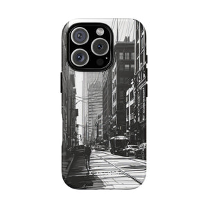 Urban Echoes: Monochrome Cityscape - for iPhone 16