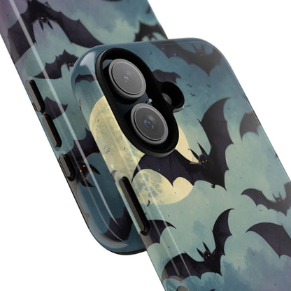 Glowing Bat Swarm iPhone 16 Case - Tough