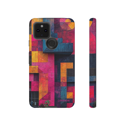 Electric Geometric Vibes - Protective Phone Case