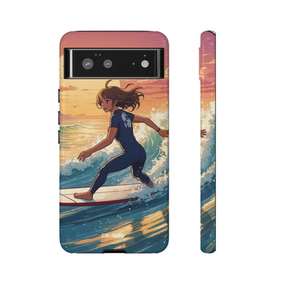 Surfing Into Sunset - Google Pixel Case