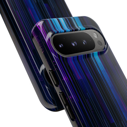 Neon Glitch Stripes Google Pixel 9 - Tough