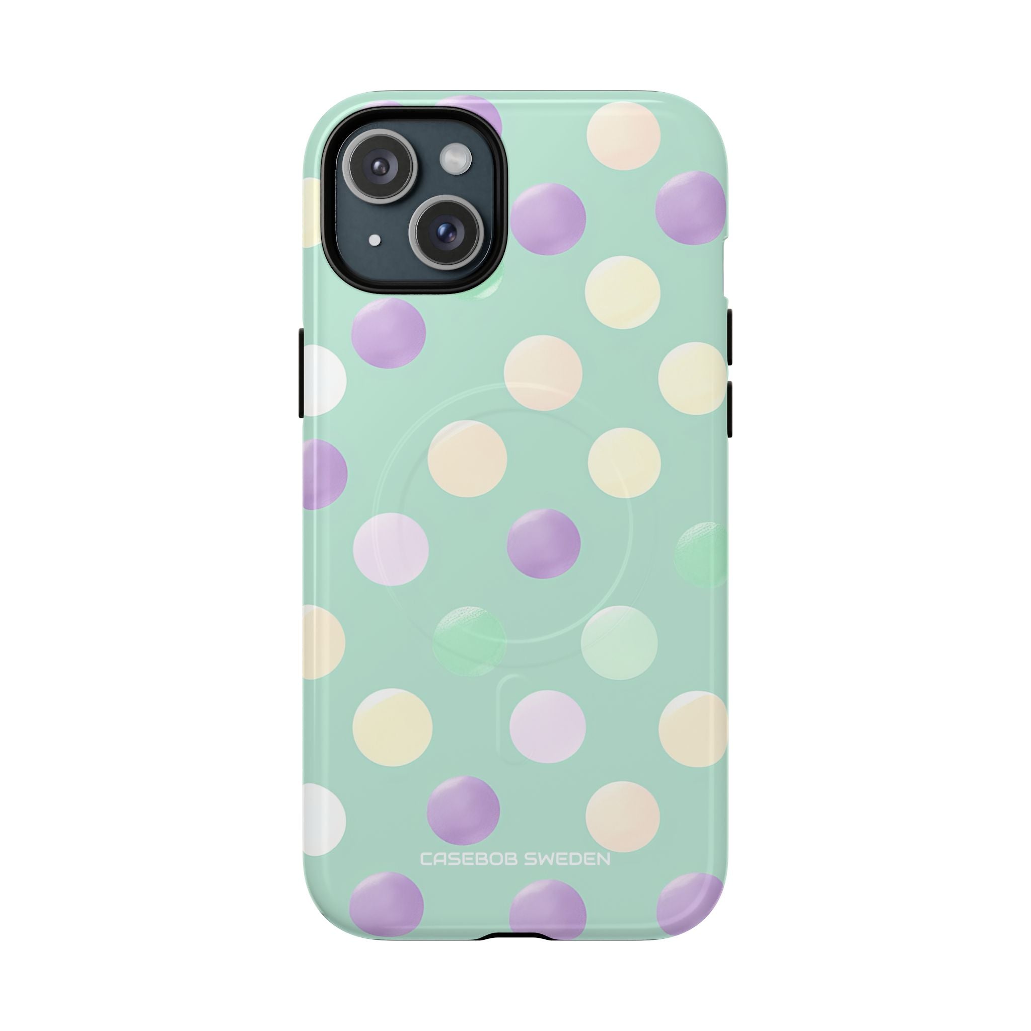 Pastel Polka Dots - Tough + MagSafe® iPhone 15 Phone Case