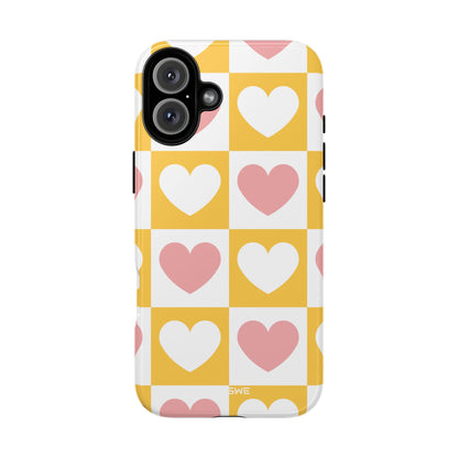Heart Grid Harmony - iPhone Case
