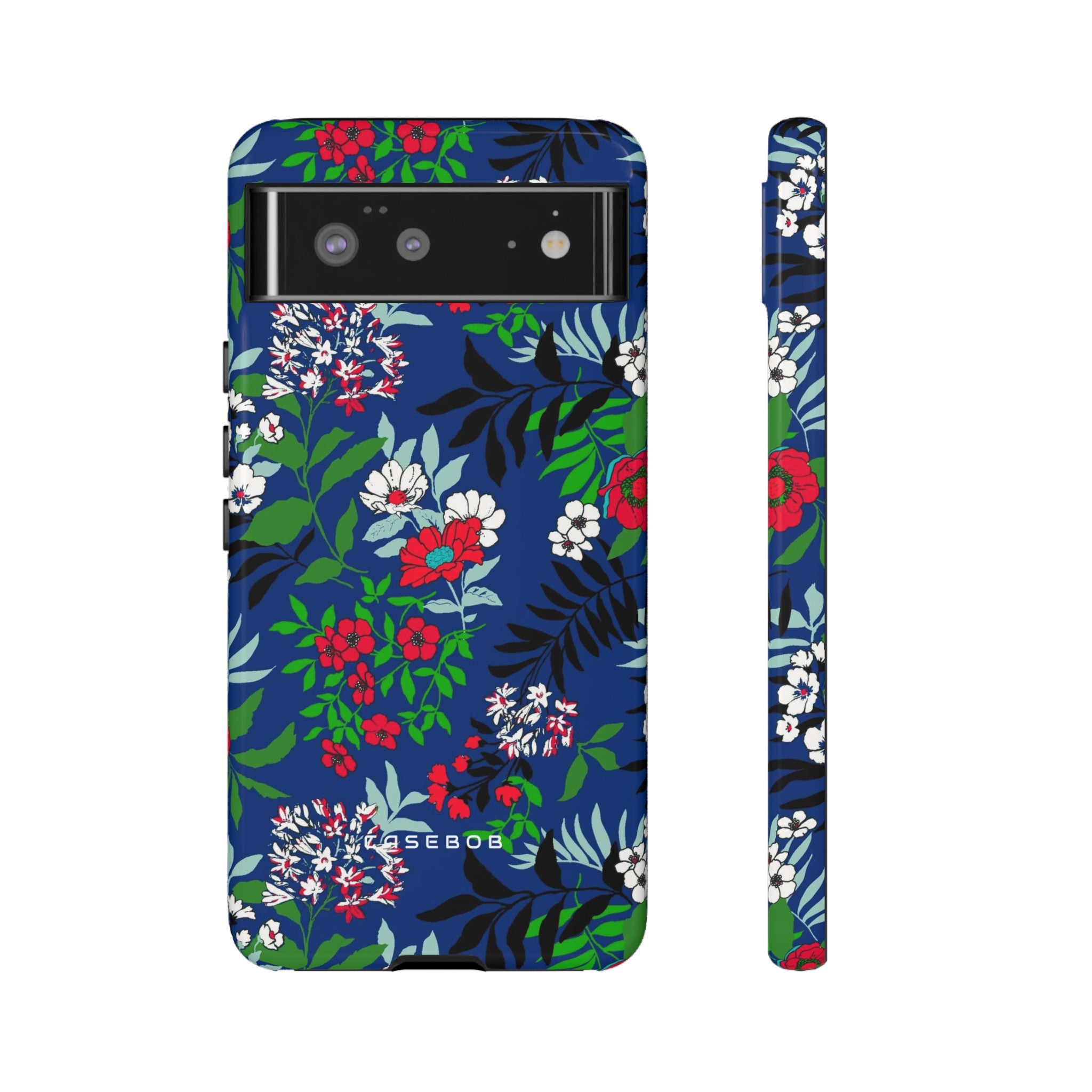 Blue Art Flowerfield - Protective Phone Case