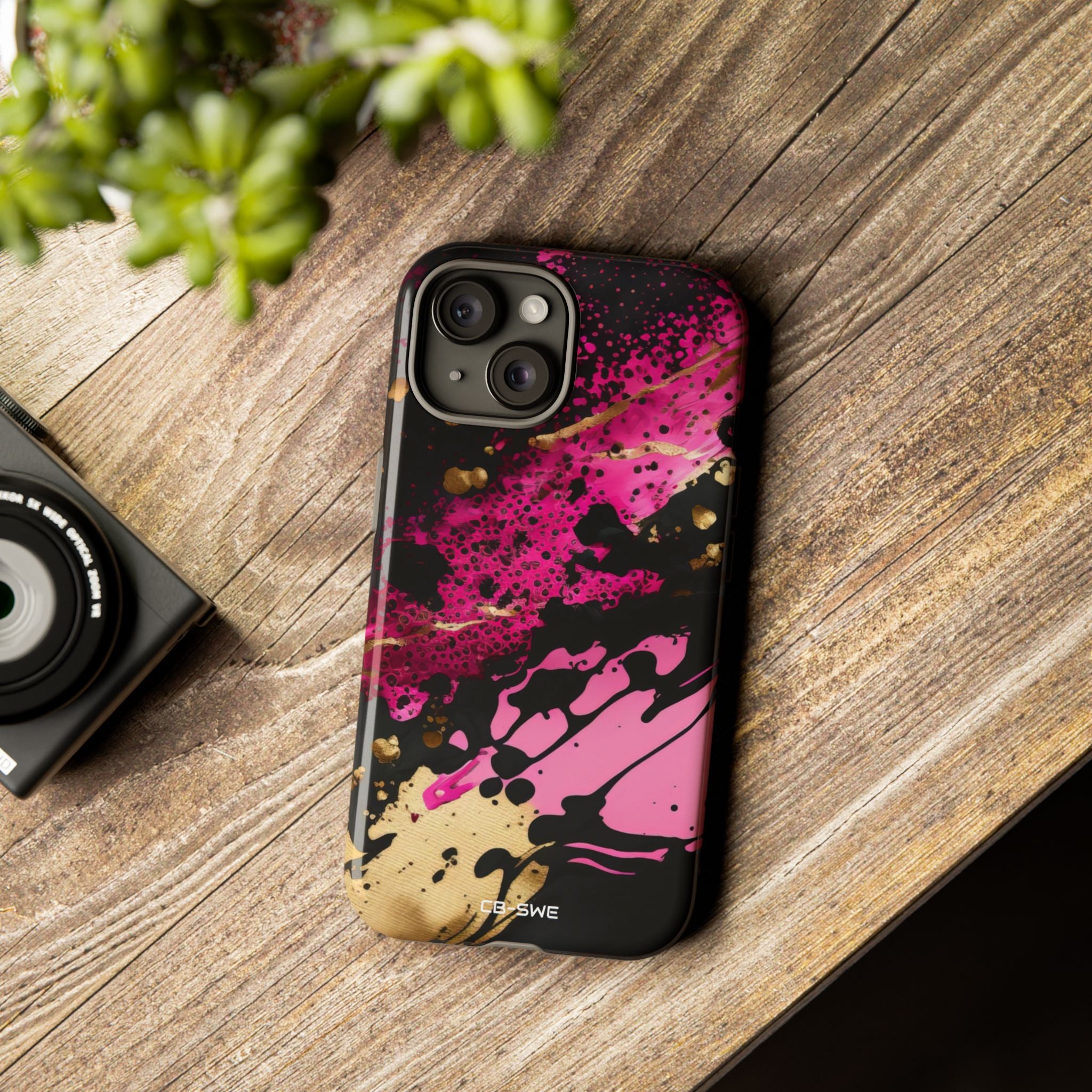 Dynamic Splatter Elegance - iPhone Case