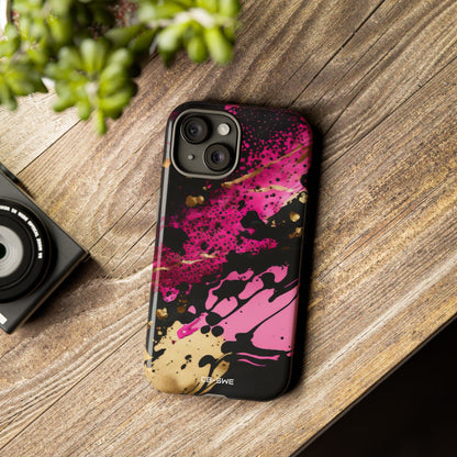 Dynamic Splatter Elegance - iPhone Case
