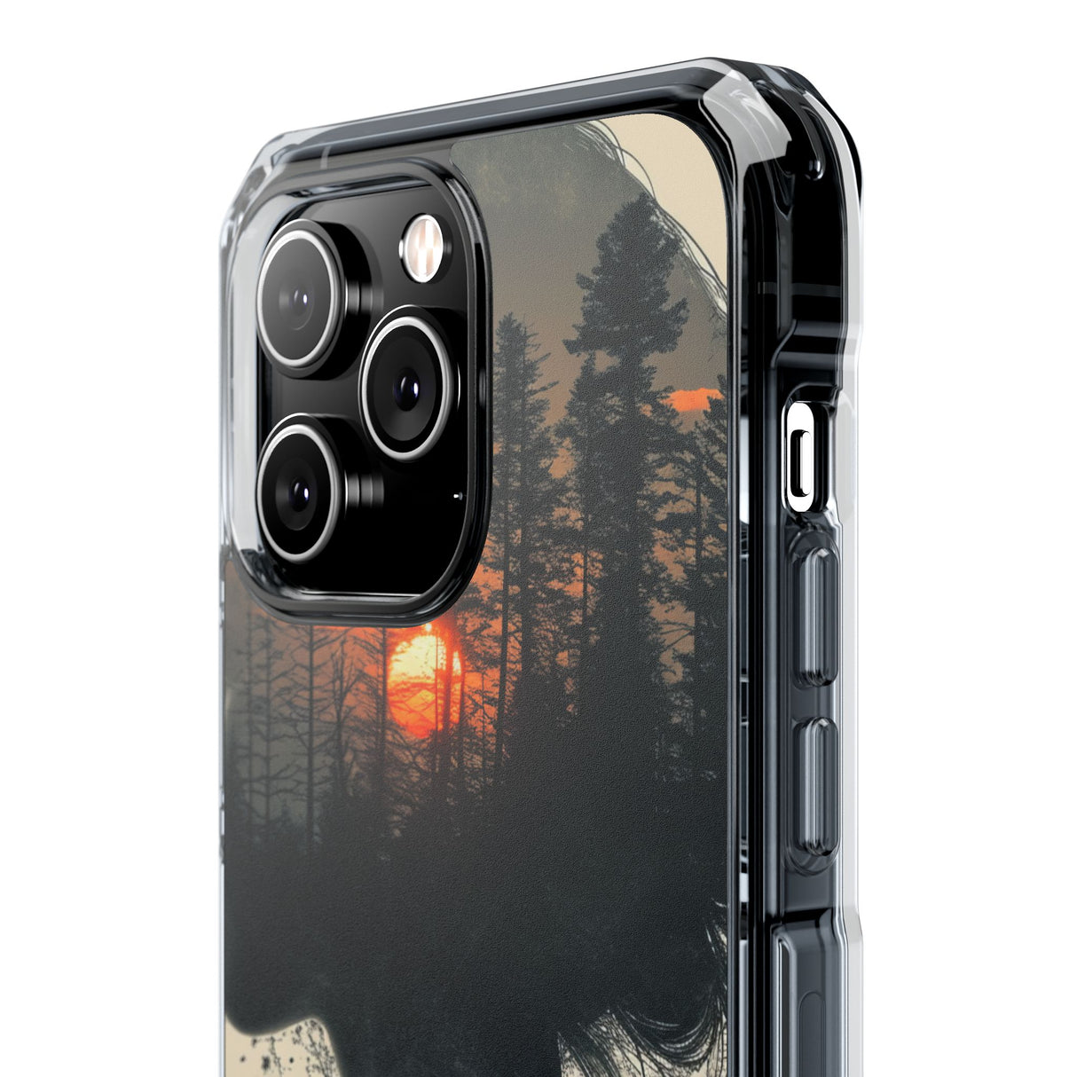 Tranquil Silhouette - Phone Case for iPhone (Clear Impact - Magnetic)