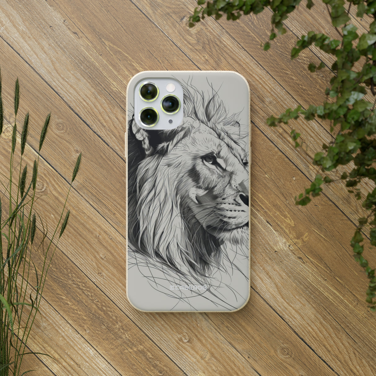 Majestic Linework Lion | Biodegradable Phone Case