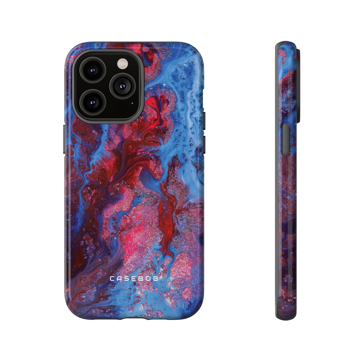 Deep Red Ink Art Phone Case - Protective Phone Case