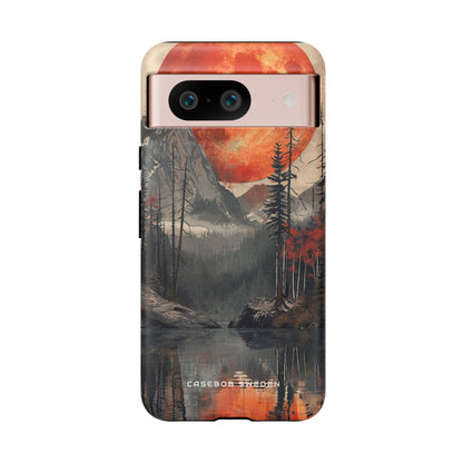 Celestial Glow Over Reflective Landscape Google Pixel 8 - Tough Phone Case