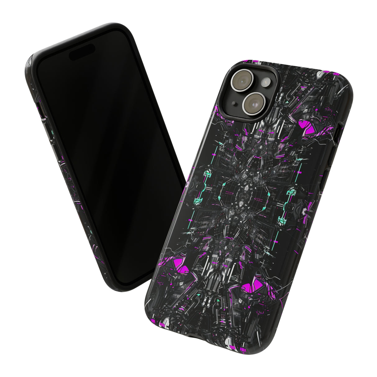 Purple Grid Mirage - Protective Phone Case