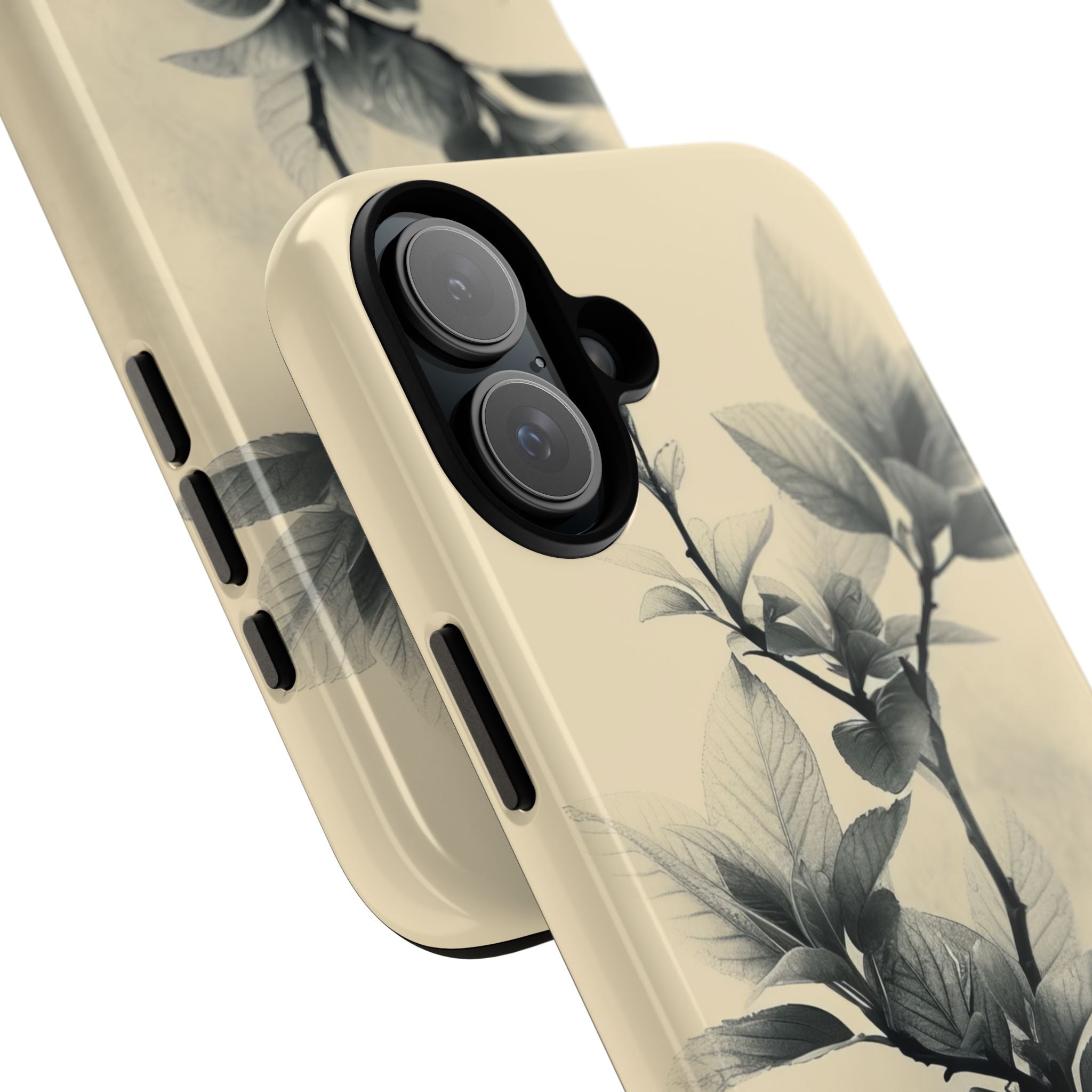 Beige Branch Art - Tough iPhone 16 Phone Case