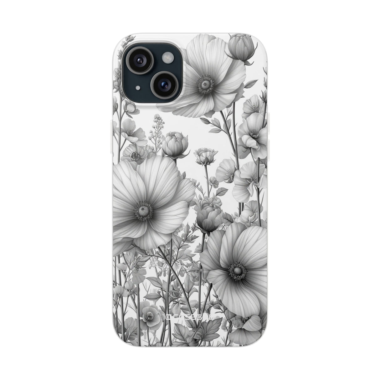 Monochrome Flora | Flexible Phone Case for iPhone