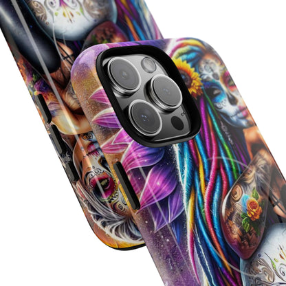 Sunflower Skull Glow iPhone 16 Pro Max Case - Tough+