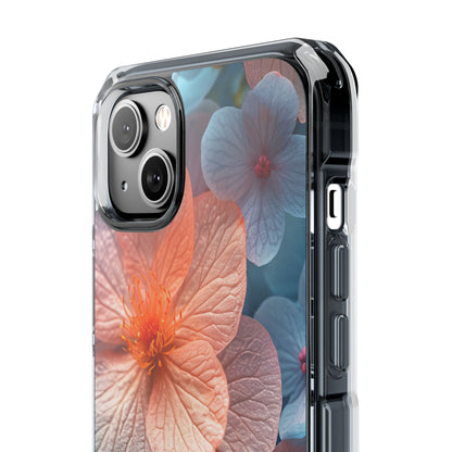 Peach Blossom Serenity - Clear Impact iPhone 14 Phone Case