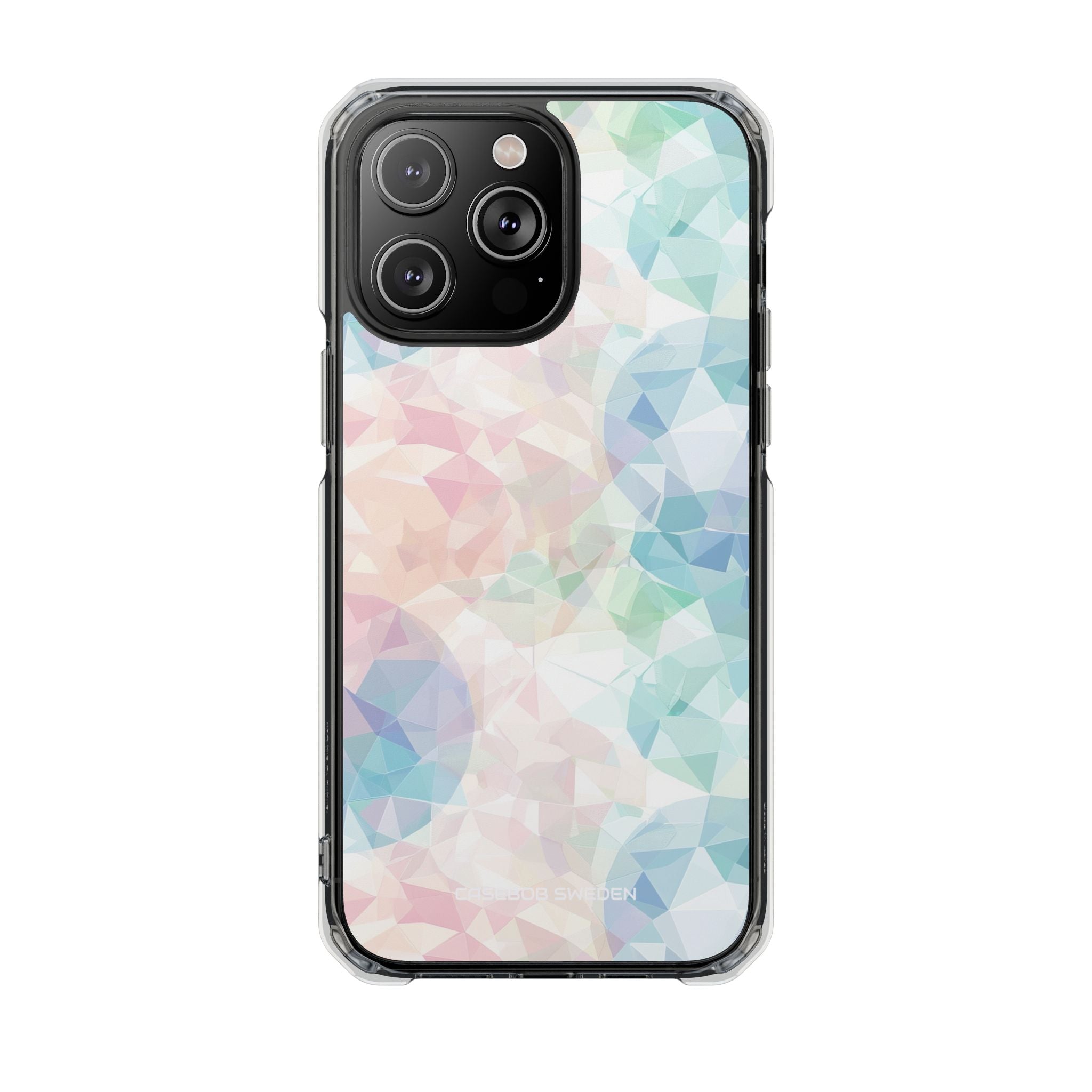 Pastel Geometry Background - Clear Impact iPhone 14 Phone Case