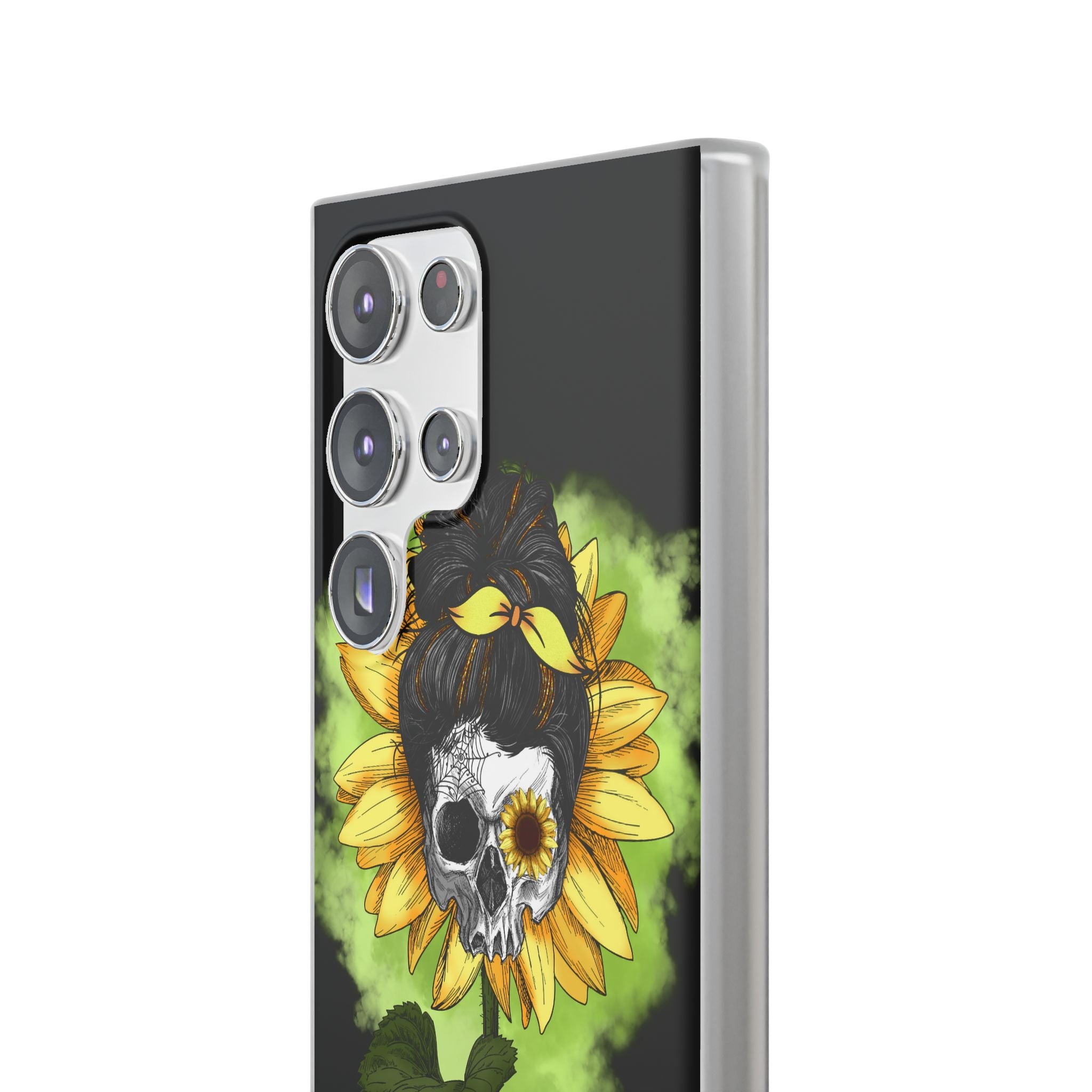 Sunflower Skull Samsung S23 Ultra Case - Soft