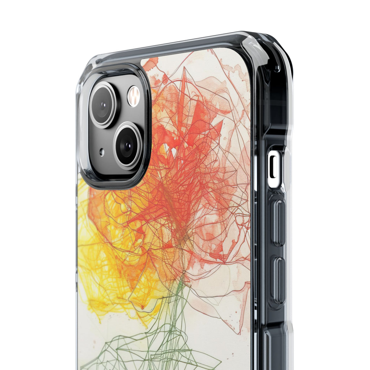 Fiery Blossom - Phone Case for iPhone (Clear Impact - Magnetic)