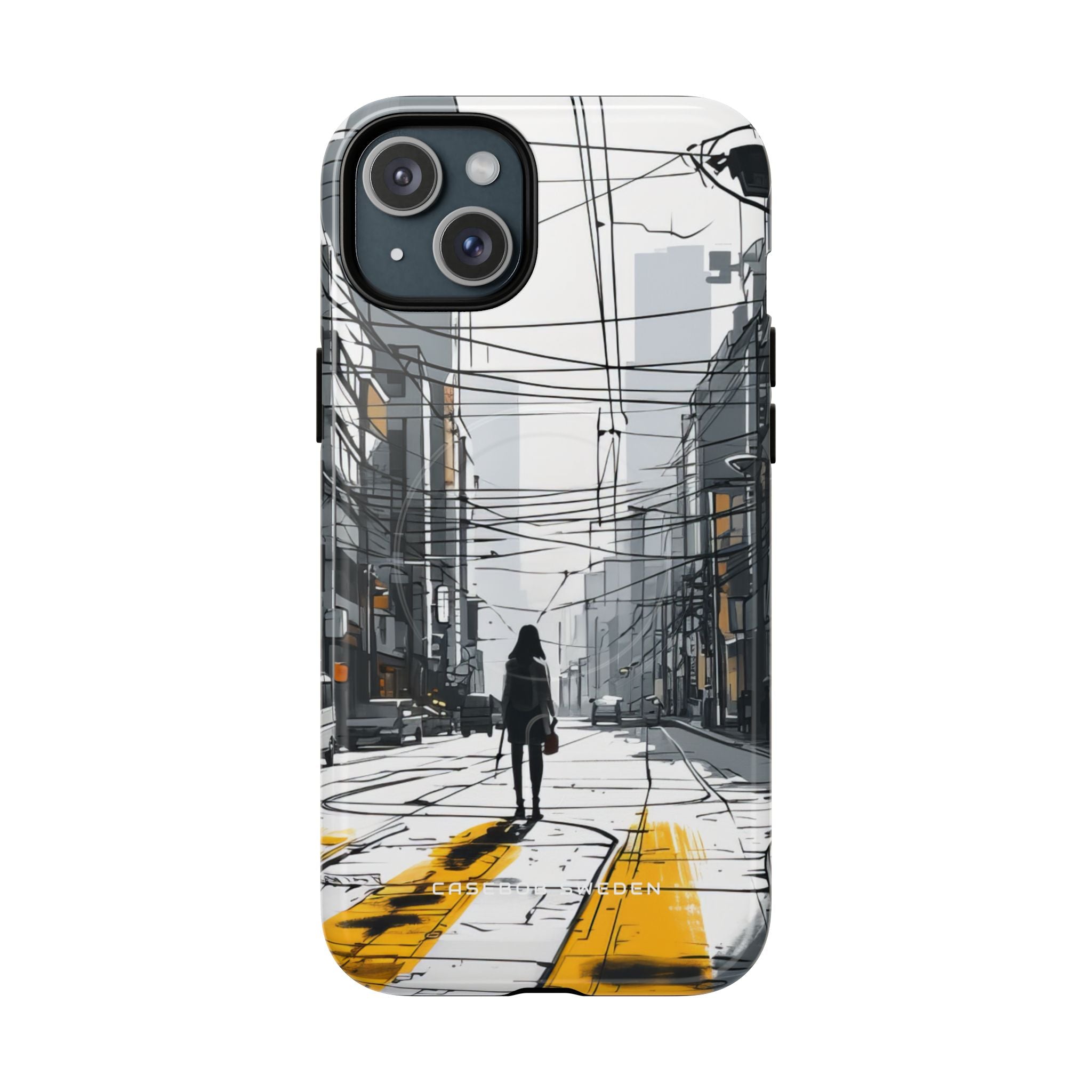 Urban Noir Streetscape iPhone 15 | Tough+ Phone Case