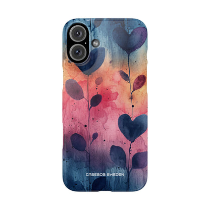 Watercolor Heart Art - Slim iPhone 16 Phone Case