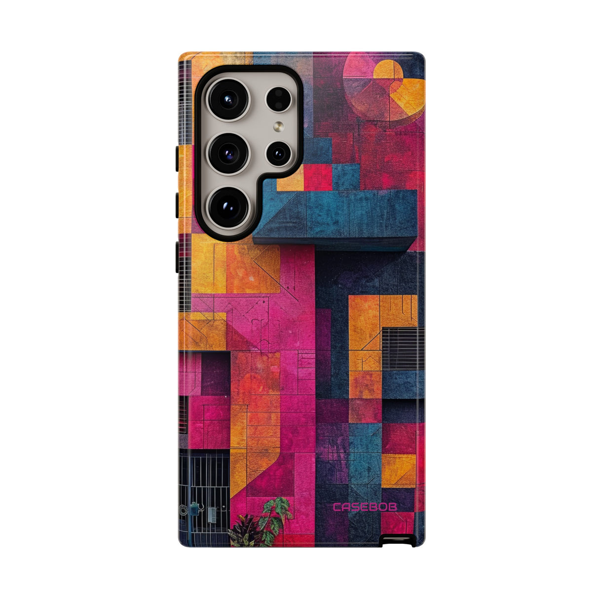 Electric Geometric Vibes - Protective Phone Case