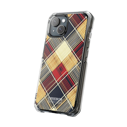 Plaid Diamond Tapestry iPhone 15 - Impact Clear+