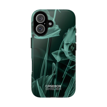 Teal Bloom Radiance iPhone 16 - Tough