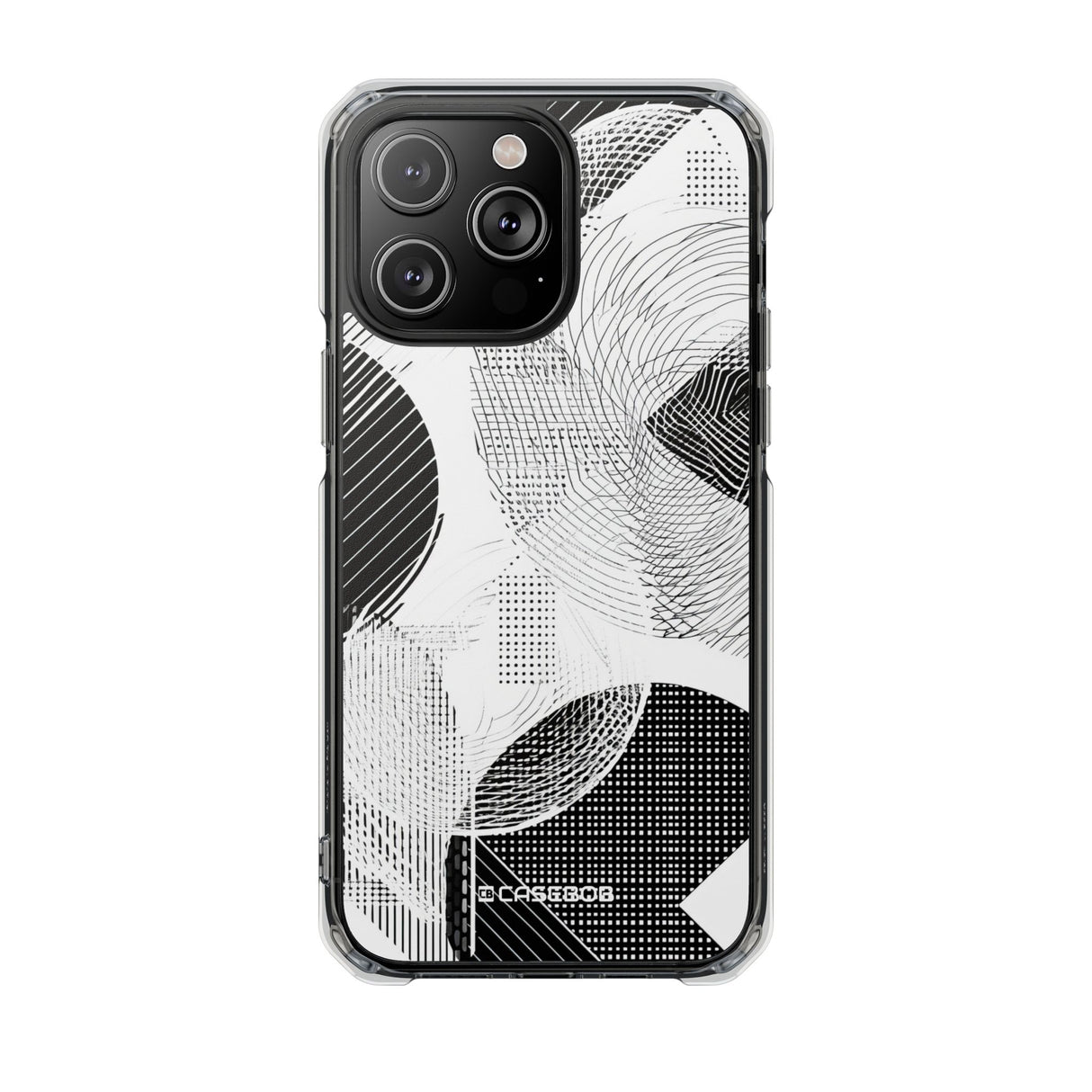 Monochrome Dynamics - Phone Case for iPhone (Clear Impact - Magnetic)