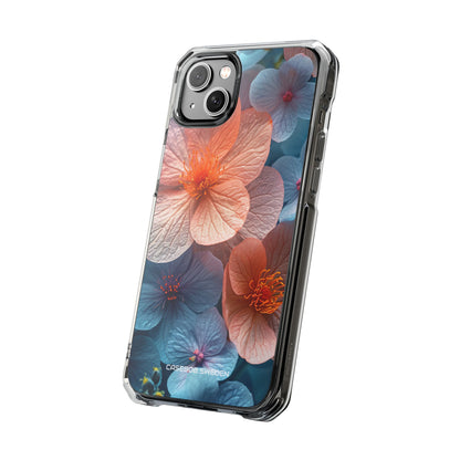 Peach Blossom Serenity - Clear Impact iPhone 14 Phone Case