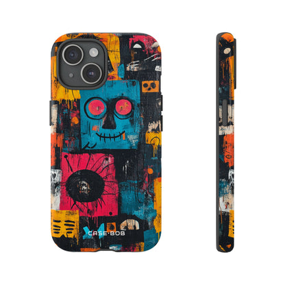 Blue Stitch Smile iPhone 15 Case - Tough