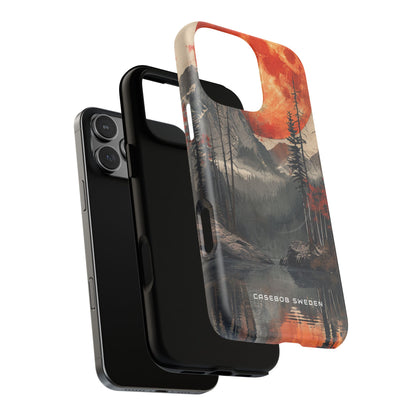 Celestial Glow Over Reflective Landscape iPhone 16 | Tough+ Phone Case