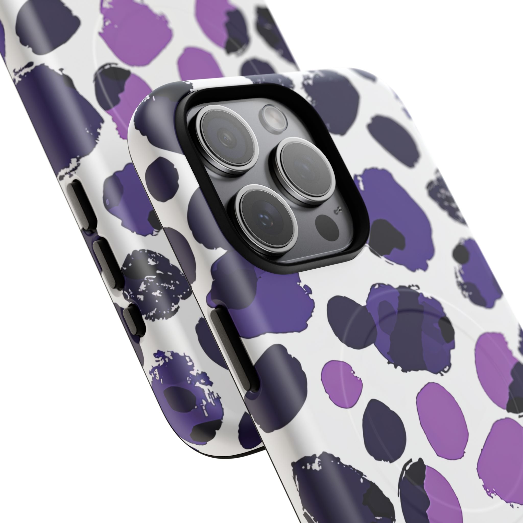 Purple Inkblots iPhone 15 | Tough+ Phone Case