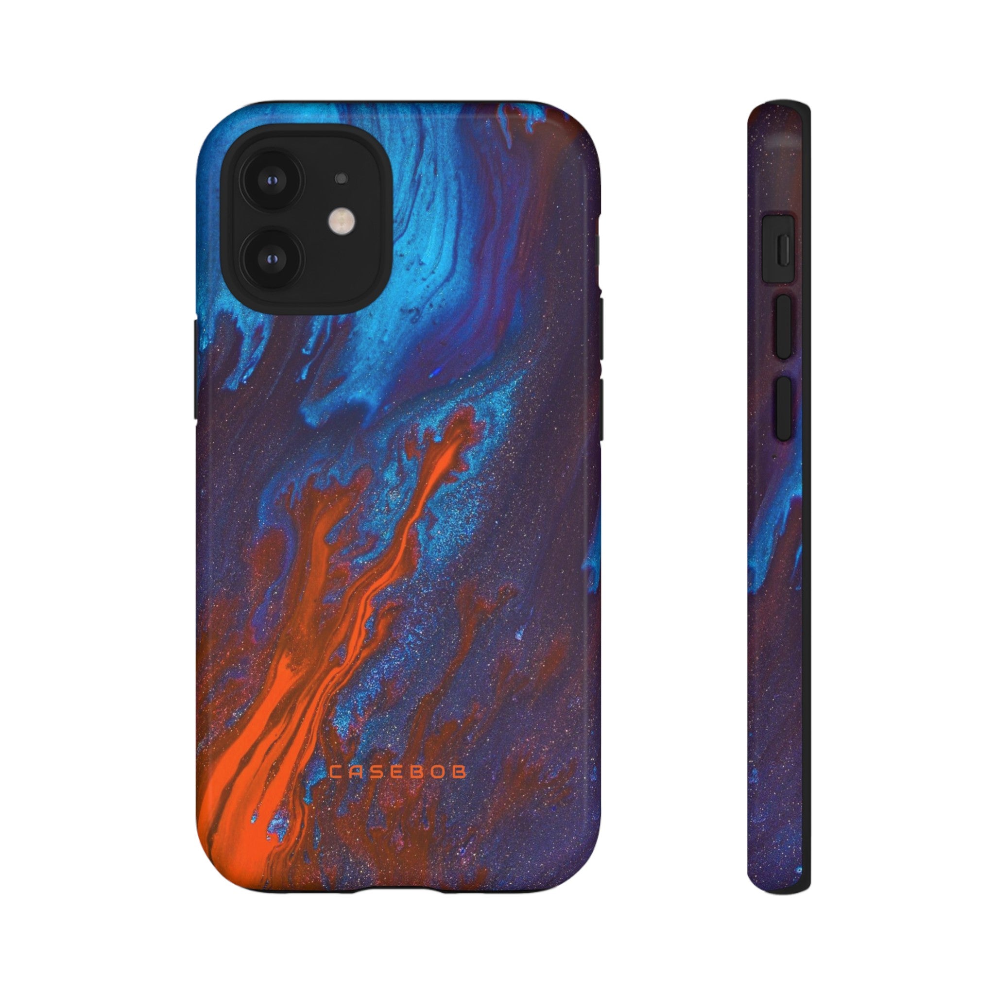 Orange Flame Ink Art - Protective Phone Case