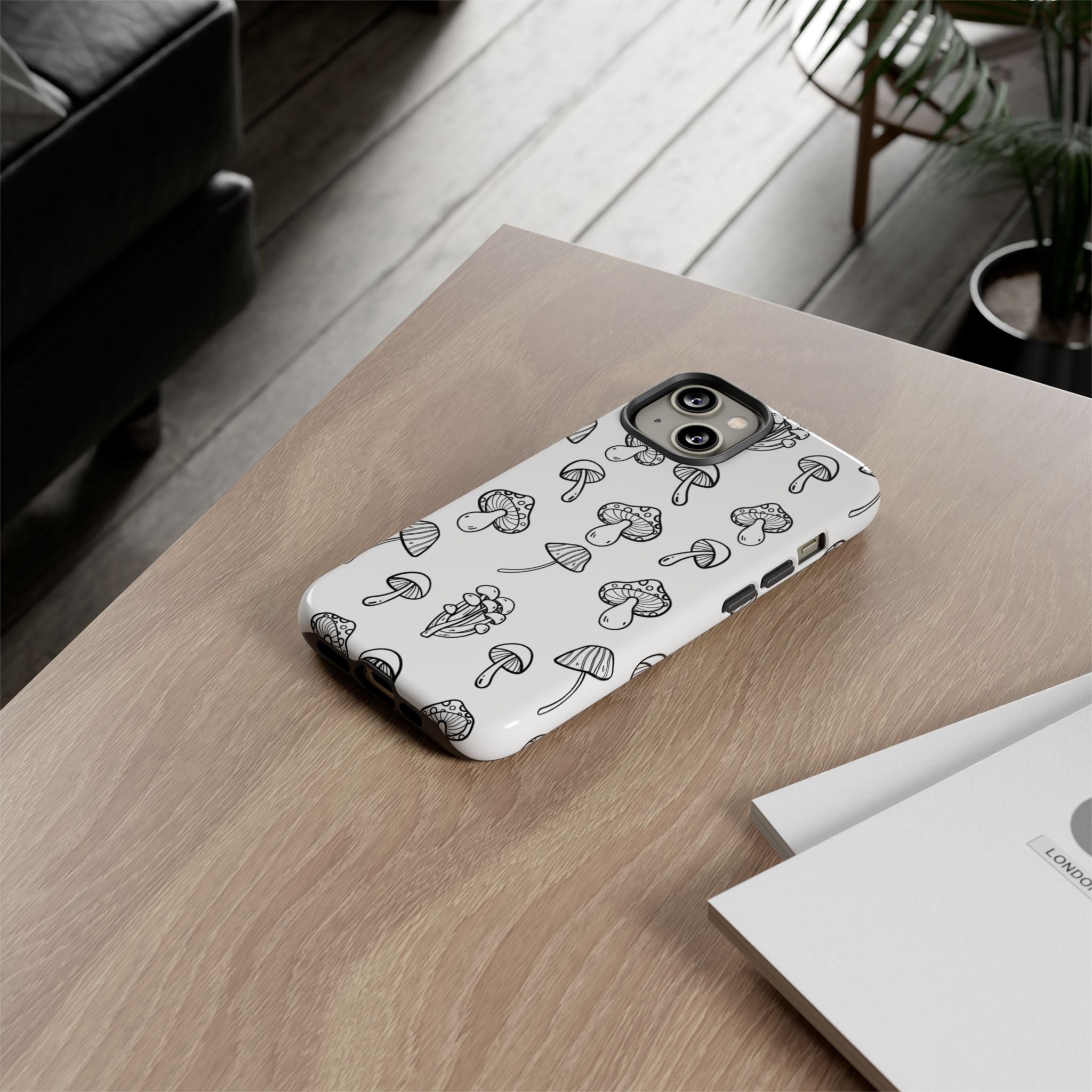 Mushroom Line Play - iPhone Case