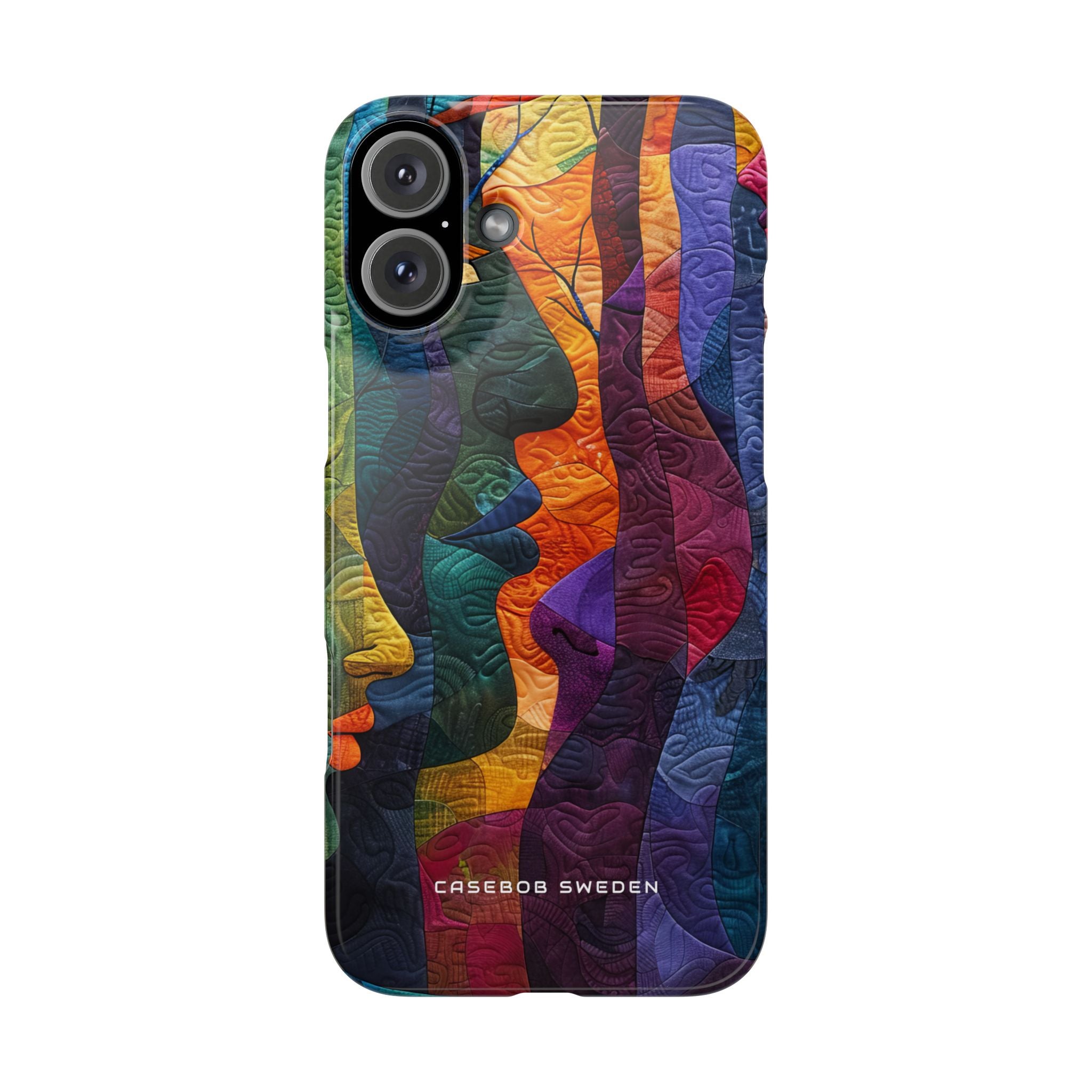 Harmonized Faces and Nature Fusion iPhone 16 - Slim Phone Case