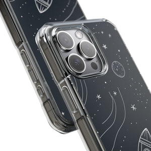 Cosmic Doodle Adventure - Phone Case for iPhone (Clear Impact - Magnetic)