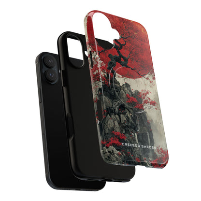 Zen Serenity in Red Harmony iPhone 16 | Tough+ Phone Case