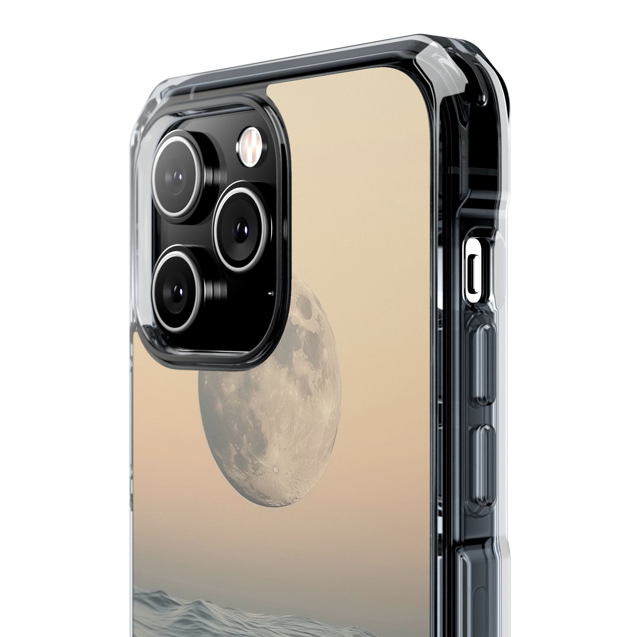 Moon Illuminates Waves iPhone Case - Impact
