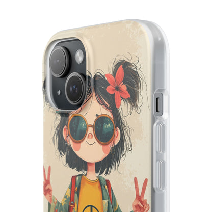Peace Pigtails iPhone 15 Case - Soft