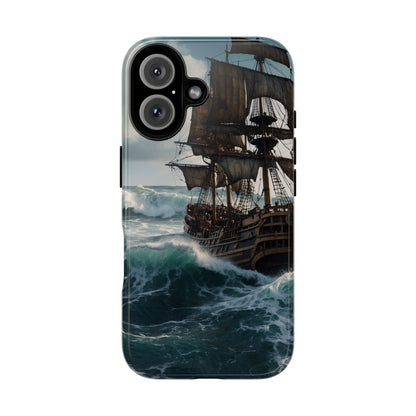 Blue Ship iPhone 16 Case - Tough