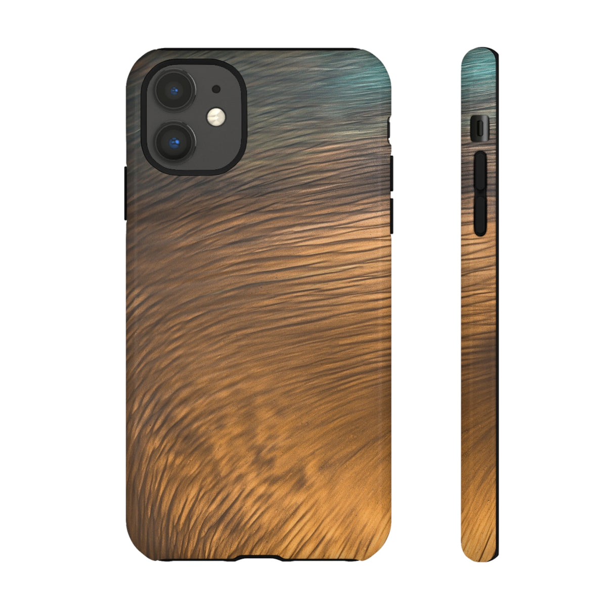 Golden Strokes Ink Art iPhone Case (Protective) iPhone 11 Glossy Phone Case