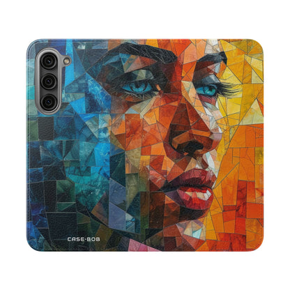 Mosaik Gaze Blå - Samsung S23+ Cover - Pung