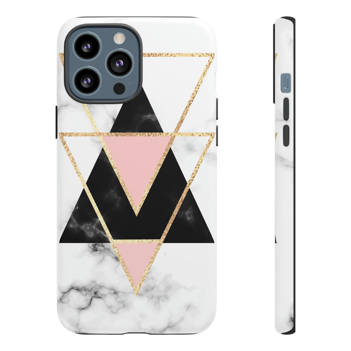 Marble Triangles - Protective Phone Case