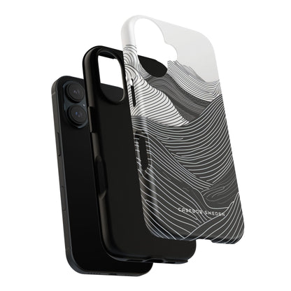 Undulating Horizon Waves iPhone 16 - Tough Phone Case