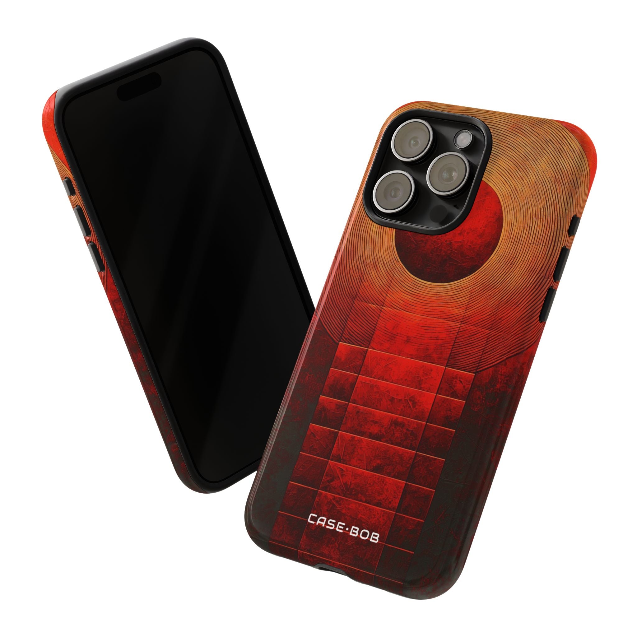 Crimson Orbit iPhone 15 Pro Max Case - Tough