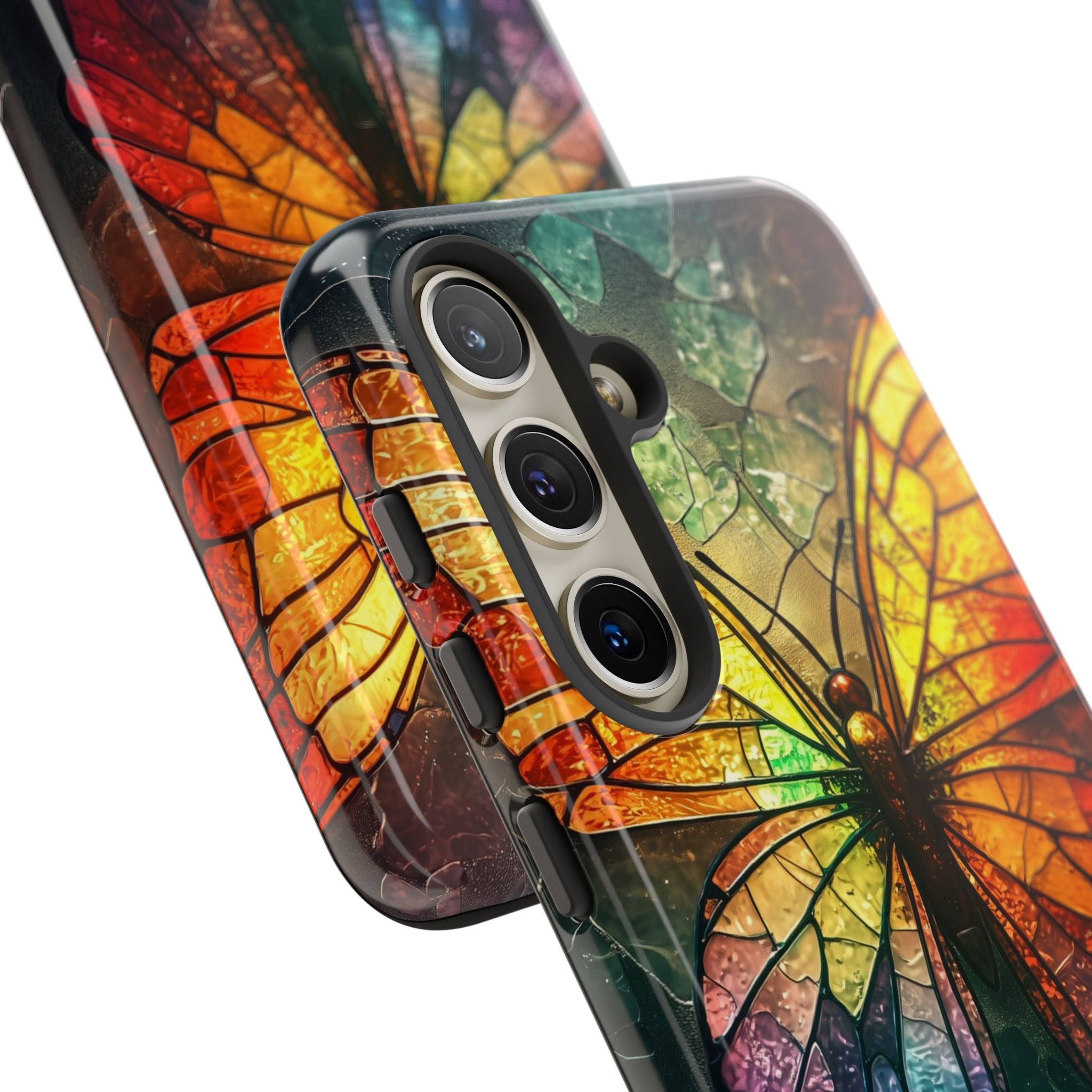 Stained Glass Butterfly Samsung S24 Case - Tough