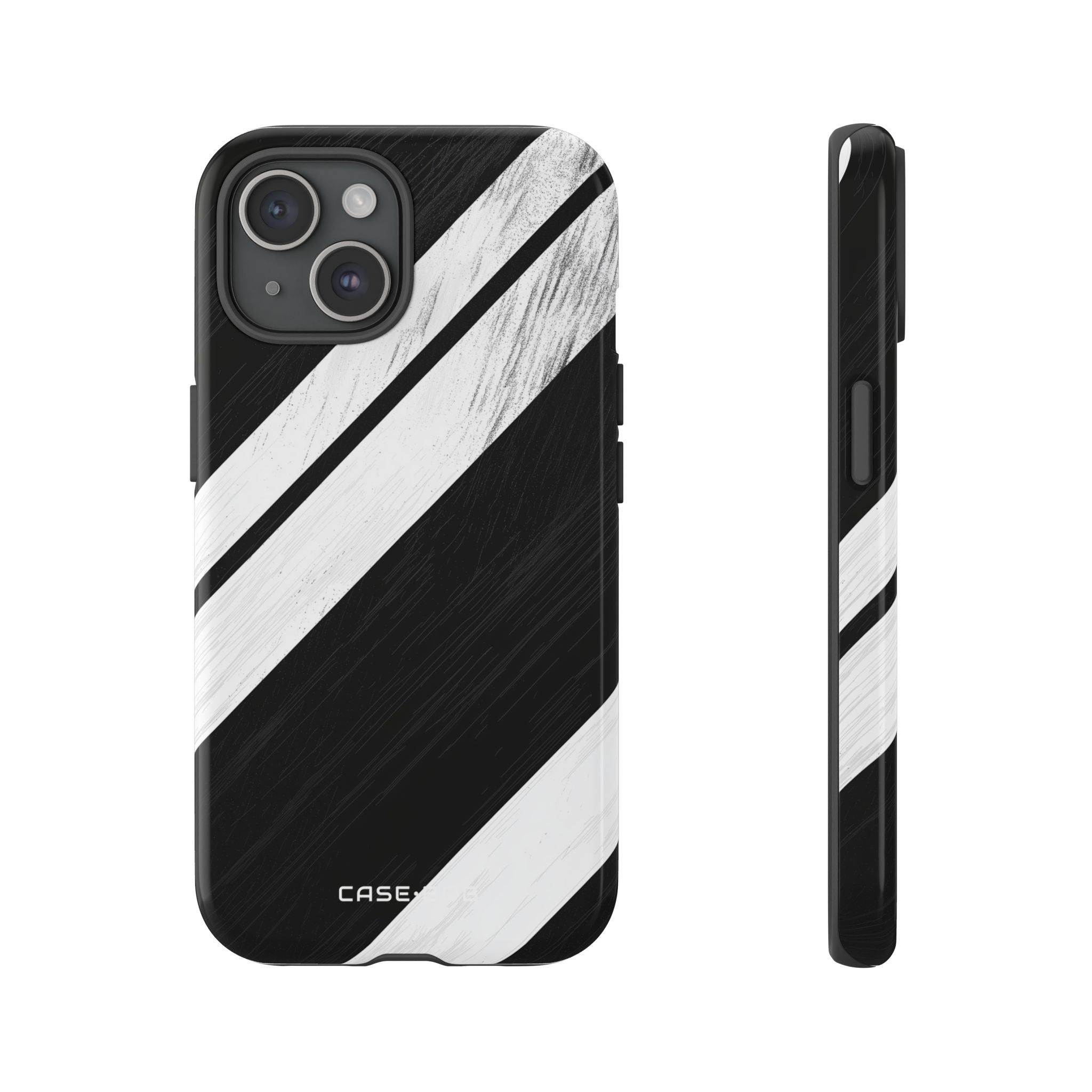 Distressed Stripe Motion iPhone 15 Case - Tough