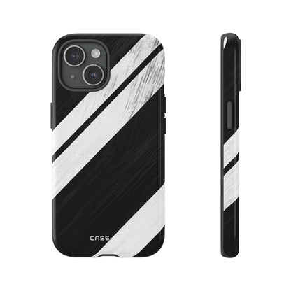 Distressed Stripe Motion iPhone 15 Case - Tough